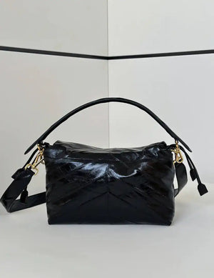 Fendi 8BR834 Mamma Baguette Large Black eel skin leather bag 8677AL - Default Title - View 5