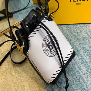 Fendi 8BS010 Mon Tresor Leather And Mesh Mini Bag 8361 White - Default Title - View 4