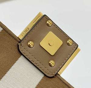 Fendi 8BS017 Baguette Mini Apricot denim-effect FF jacquard bag - Default Title - View 6