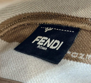 Fendi 8BS017 Baguette Mini Apricot denim-effect FF jacquard bag - Default Title - View 7