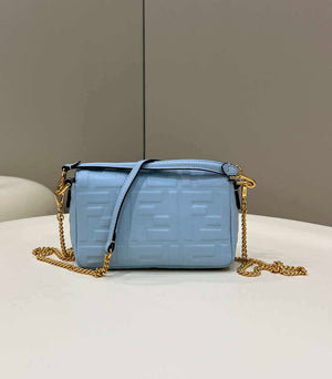 Fendi 8BS017 Baguette Mini Blue leather 0135 bag - Default Title - View 2