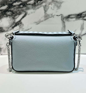 Fendi 8BS017 Baguette Mini Blue Selleria bag with 309 hand-sewn Tpstitches 8610S - Default Title - View 3