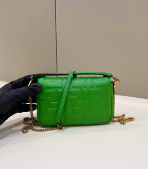 Fendi 8BS017 Baguette Mini Green leather 0135 bag - Default Title - View 4