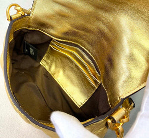 Fendi 8BS017 Baguette Mini Gold leather 0135 bag - Default Title - View 9