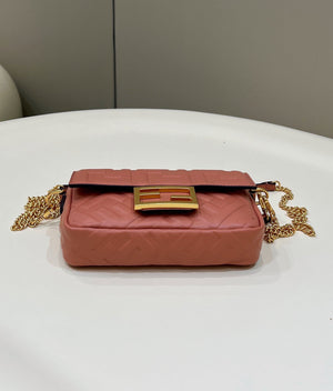 Fendi 8BS017 Baguette Mini Pink leather 0135 bag - Default Title - View 4