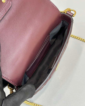 Fendi 8BS017 Baguette Mini Wine Red leather 0135S bag - Default Title - View 10