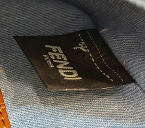 Fendi 8BS017 Mini Baguette Sky Blue canvas bag with FF embroidery 0159BS - Default Title - View 6