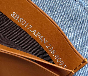 Fendi 8BS017 Mini Baguette Sky Blue canvas bag with FF embroidery 0159BS - Default Title - View 8