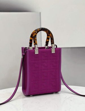 Fendi 8BS051 Mini Sunshine Shopper Bag 8527 Purple - Default Title - View 2