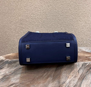 Fendi 8BS051 Mini Sunshine Shopper Bag 8527 Navy Blue - Default Title - View 5