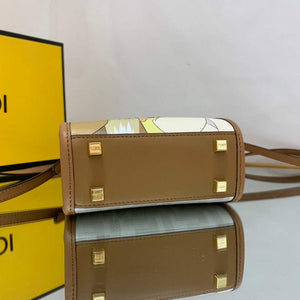 Fendi 8BS051 Mini Sunshine White FF printed fabric mini bag - Default Title - View 9