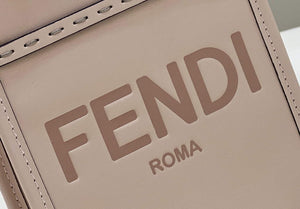 Fendi 8BS051 Mini Sunshine Light Pink laminated leather shopper - Default Title - View 7