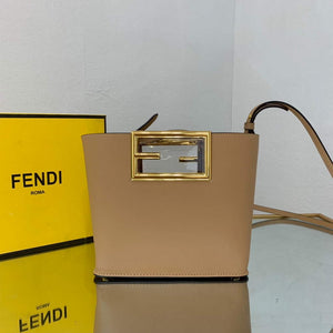 Fendi 8BS054 fendi way small Apricot Leather Bag - Default Title - View 3