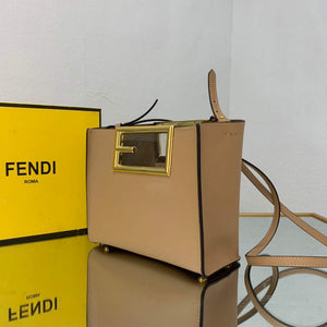 Fendi 8BS054 fendi way small Apricot Leather Bag - Default Title - View 5