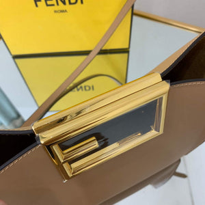 Fendi 8BS054 fendi way small Apricot Leather Bag - Default Title - View 6