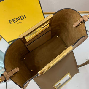 Fendi 8BS054 fendi way small Apricot Leather Bag - Default Title - View 7