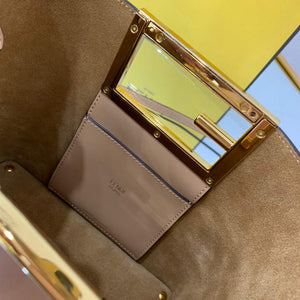 Fendi 8BS054 fendi way small Apricot Leather Bag - Default Title - View 8