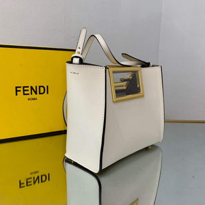 Fendi 8BS054 fendi way small Beige Leather Bag - Default Title - View 4