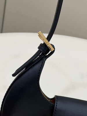 Fendi 8BS065 Fendi Cookie Black leather mini Croissant bag 8556 - Default Title - View 4