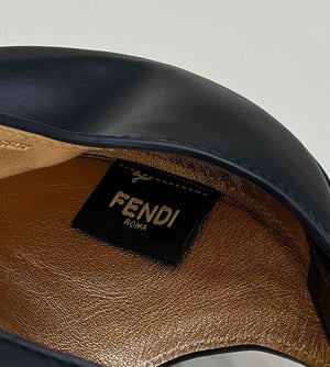 Fendi 8BS065 Fendi Cookie Black leather mini Croissant bag 8556 - Default Title - View 9