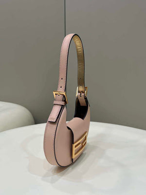 Fendi 8BS065 Fendi Cookie Pink leather mini Croissant bag 8556 - Default Title - View 3