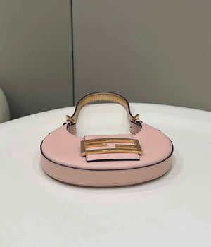 Fendi 8BS065 Fendi Cookie Pink leather mini Croissant bag 8556 - Default Title - View 4