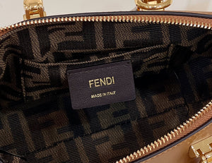 Fendi 8BS067 By The Way Mini Small Boston bag in mint Brown leather - Default Title - View 7