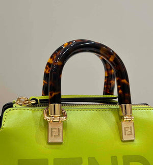 Fendi 8BS067 By The Way Mini Small Boston bag in mint Grass Green leather - Default Title - View 6