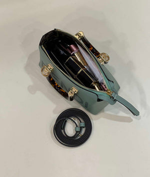 Fendi 8BS067 By The Way Mini Small Boston bag in mint green leather - Default Title - View 9