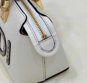 Fendi 8BS067 By The Way Mini Small Boston bag in mint White leather - Default Title - View 6