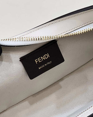 Fendi 8BS068ALS9F1IVS O¡¯Lock Swing Camellia leather and fox fur pouch 8573 White - Default Title - View 7