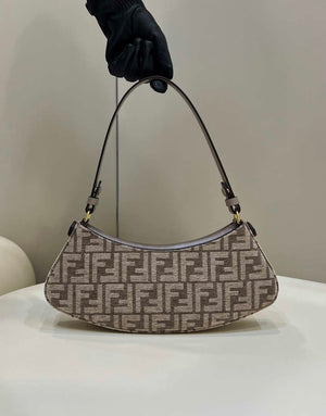 Fendi 8BS068 O¡¯Lock Swing Gray and fox fur pouch 8573 - Default Title - View 2