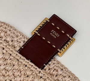 Fendi 8BS069 Fendi Beige raffia bag Croissant bag 8373 - Default Title - View 4