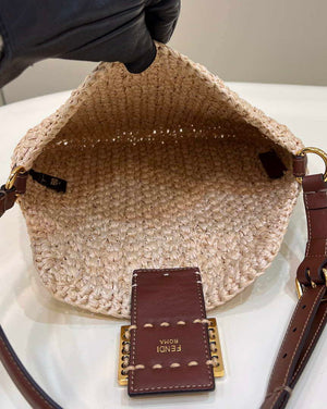 Fendi 8BS069 Fendi Beige raffia bag Croissant bag 8373 - Default Title - View 9