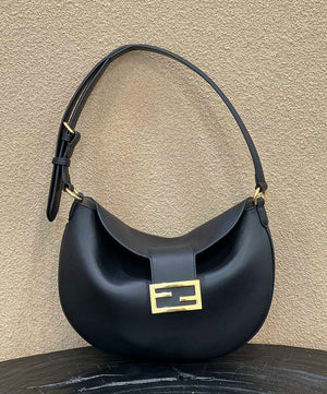 Fendi 8BS069 Fendi Black Leather Croissant bag 8373 - Default Title - View 1