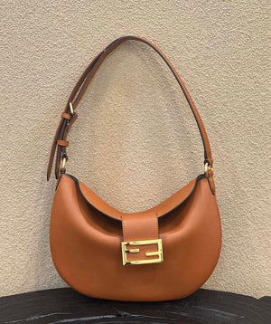 Fendi 8BS069 Fendi Brown Leather Croissant bag 8373 - Default Title - View 1