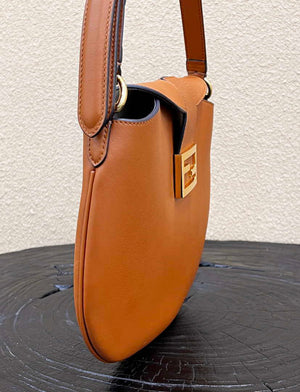 Fendi 8BS069 Fendi Brown Leather Croissant bag 8373 - Default Title - View 3