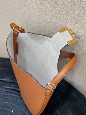 Fendi 8BS069 Fendi Brown Leather Croissant bag 8373 - Default Title - View 9