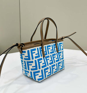 Fendi 8BS096 Roll Mini Blue FF chenille mini-bag 8655 - Default Title - View 2