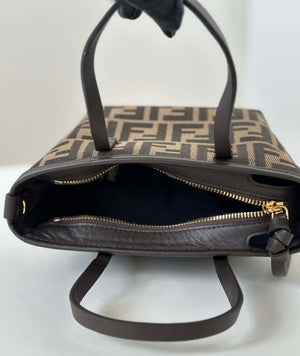 Fendi 8BS096 Roll Mini Brown FF chenille mini-bag 8655 - Default Title - View 8