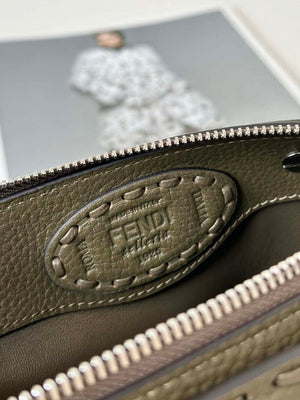 Fendi 8BS098 By The Way Selleria Mini Dark Green Selleria mini-bag with 156 hand-sewn stitches 8668s - Default Title - View 7