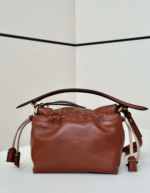 Fendi 8BS105ABVEF0K7E Mamma Baguette Small Brown nappa leather mini bag 8677 - Default Title - View 3