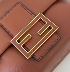 Fendi 8BS105ABVEF0K7E Mamma Baguette Small Brown nappa leather mini bag 8677 - Default Title - View 4