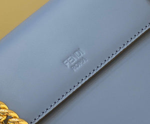 Fendi 8BT286 Kan I F Small Leather Mini Bag Blue - Default Title - View 6