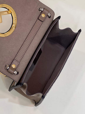 Fendi 8BT286 Kan I F Small Leather Mini Bag Brown - Default Title - View 7