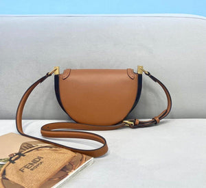 Fendi 8BT346 Moonlight Shoulder Brwon Leather Bag - Voguebags