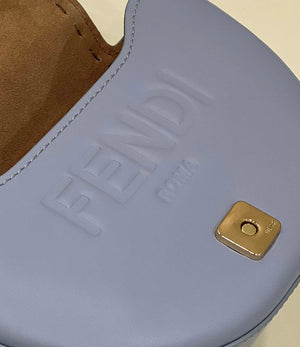 Fendi 8BT346 Moonlight Shoulder Saddle Leather Bag Purple Blue - Default Title - View 7