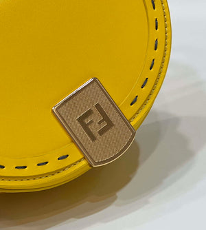 Fendi 8BT346 Moonlight Shoulder Saddle Leather Bag Yellow - Default Title - View 7