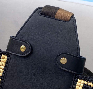 Fendi 8BZ047 Shoulder Fendi FF Raffia Guitar 8301 Bag - Default Title - View 5