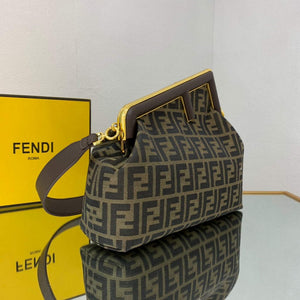 Fendi FIRST Medium Bag Dark Green FF bag 8BP127 - Default Title - View 3